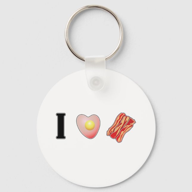 I Love Bacon! Keychain (Front)