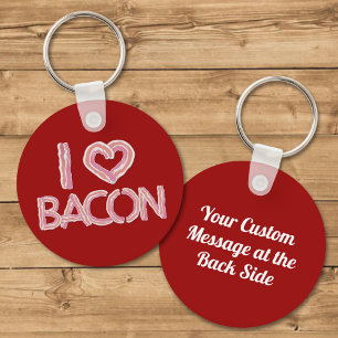 I Love Bacon Keychain