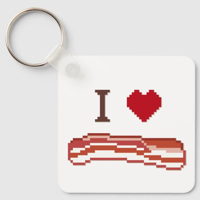 I Love Bacon Keychain (Front)
