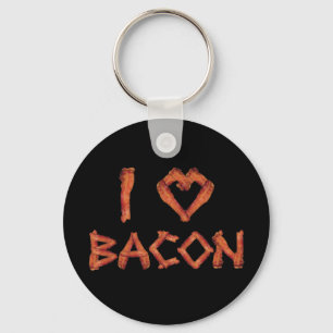 I Love Bacon Keychain