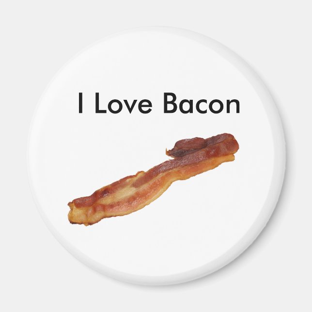I Love Bacon Magnet (Devant)