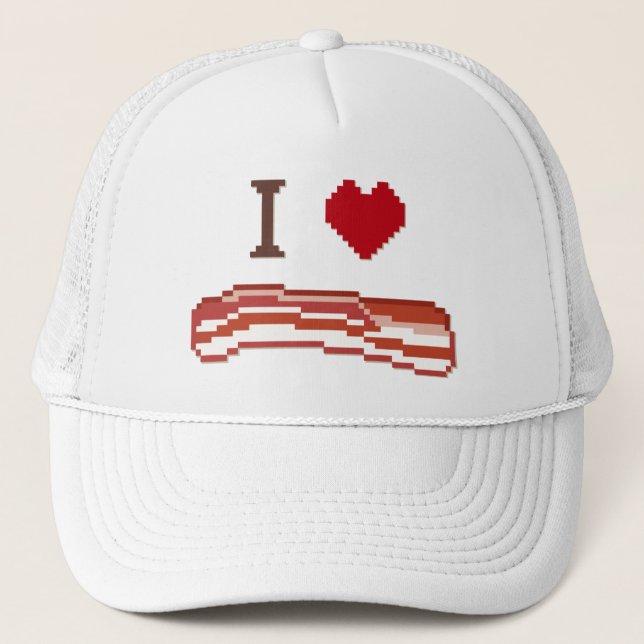 I Love Bacon Trucker Hat (Front)