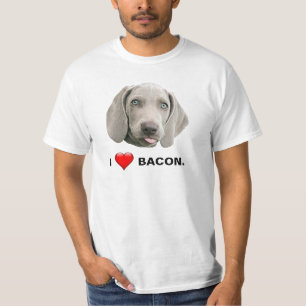 I Love Bacon Weimaraner T-Shirt