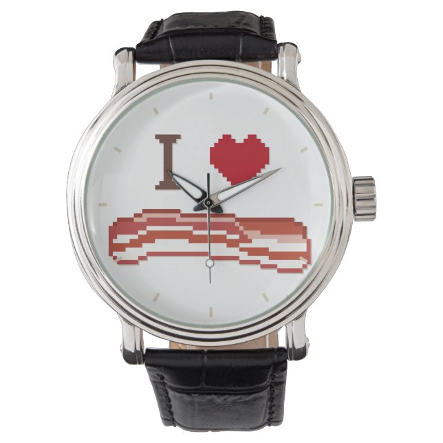 I Love Bacon Wrist Watch (Front)