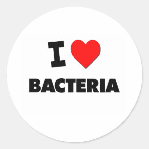 I Love Bacteria Classic Round Sticker