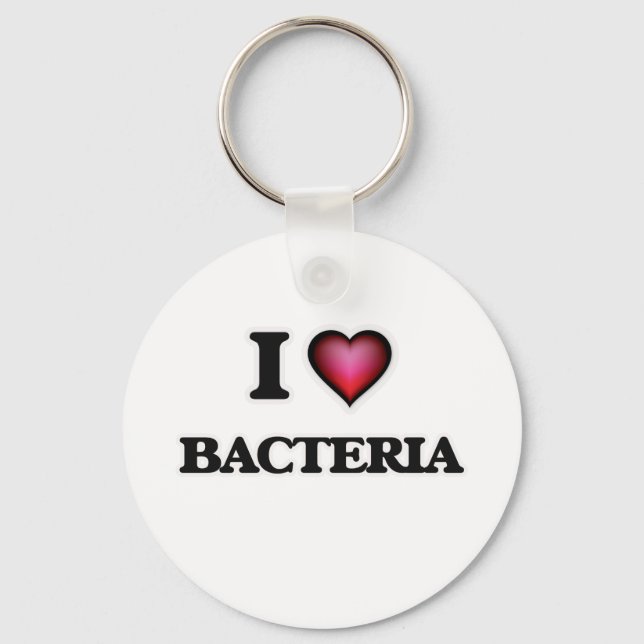 I Love Bacteria Keychain (Front)