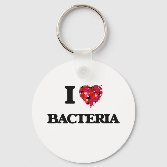 I Love Bacteria Keychain (Front)