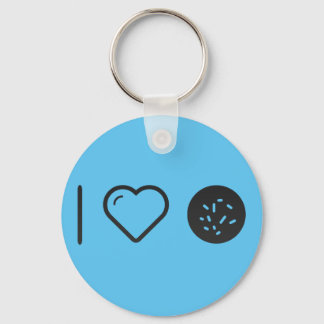 I Love bacteria Keychain