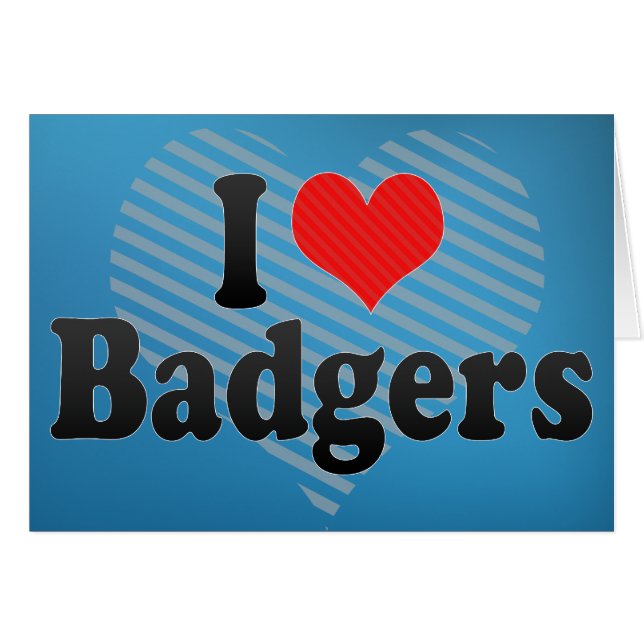 I Love Badgers (Front Horizontal)