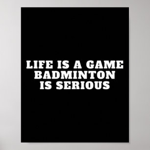 I Love Badminton Game Quote Design Badminton  Poster