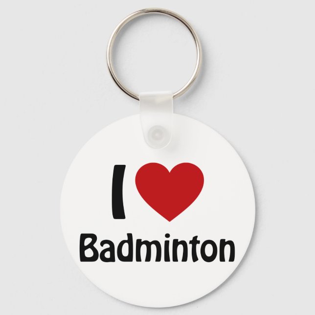 I love Badminton Keychain (Front)
