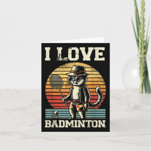 I Love Badminton Player Shuttle Card