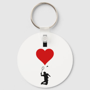 I Love Badminton (Vertical) Keychain