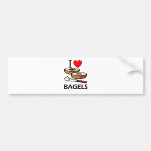 I Love Bagels Bumper Sticker