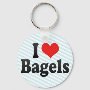 I Love Bagels Keychain