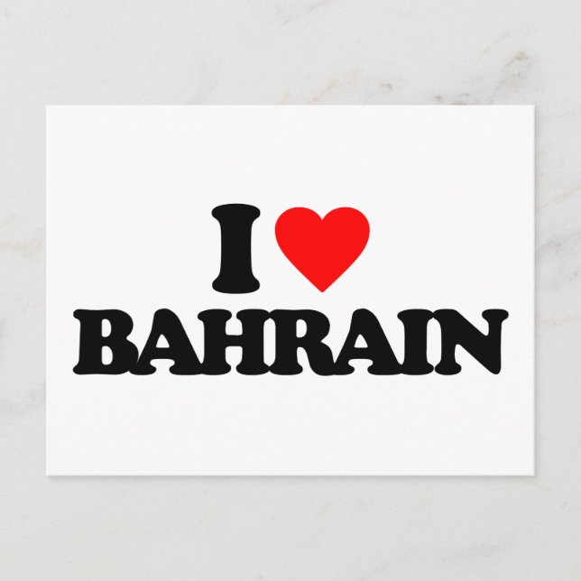 I LOVE BAHRAIN POSTCARD (Front)