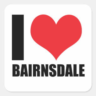 I love Bairnsdale Square Sticker