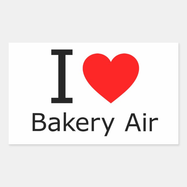 I Love Bakery Air Sticker (Front)