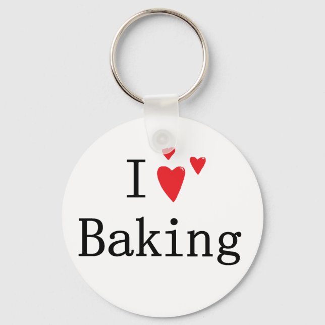 I Love Baking Keychain (Front)