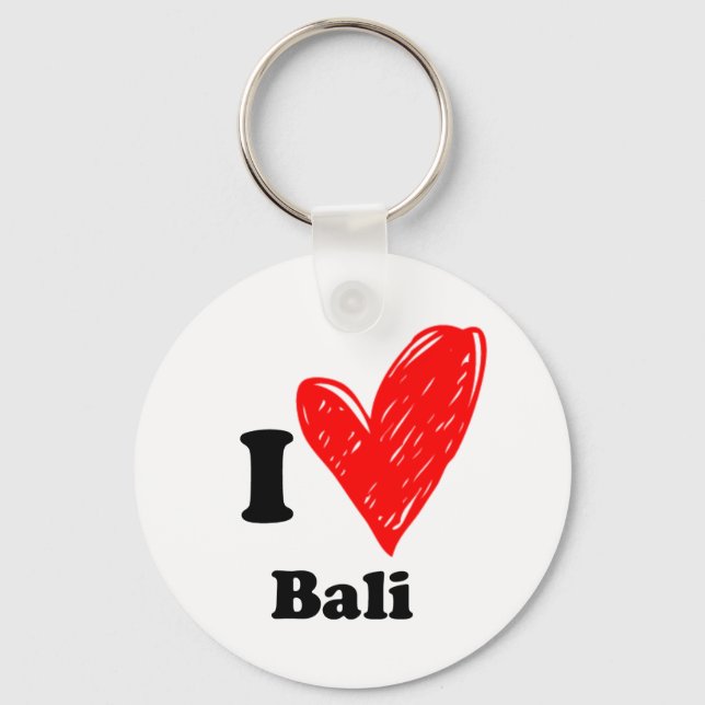 I love Bali Keychain (Front)
