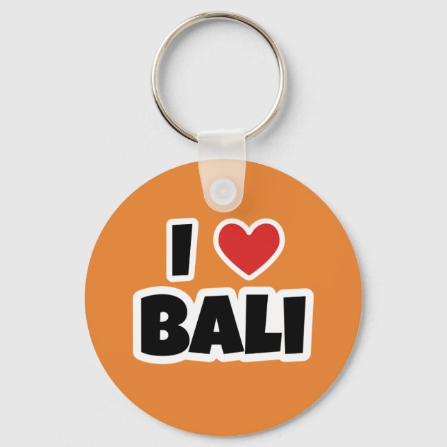 I love Bali Keychain (Front)