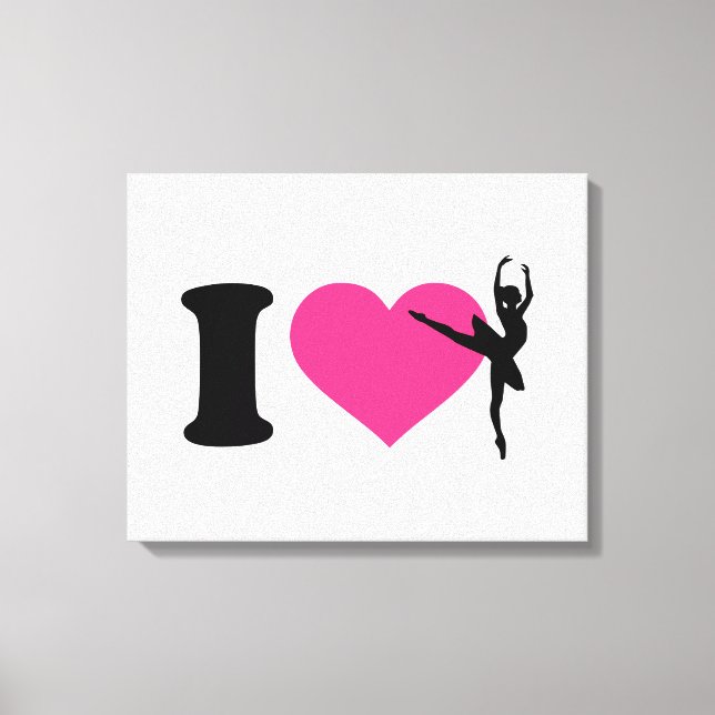 I love ballet ballerina canvas print (Front)