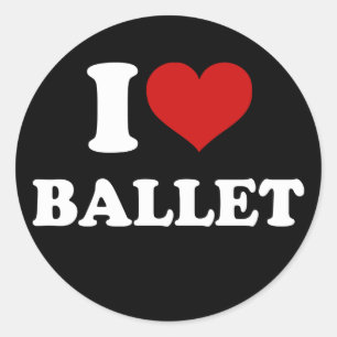 I Love Ballet Classic Round Sticker