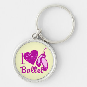 I Love Ballet Keychain