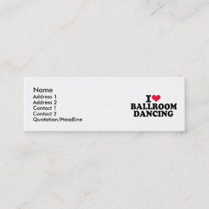 I love Ballroom dancing Mini Business Card