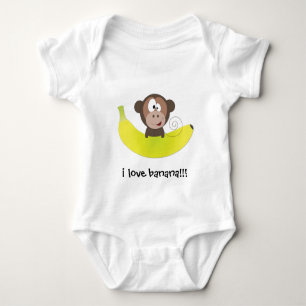 i love banana!!! baby bodysuit