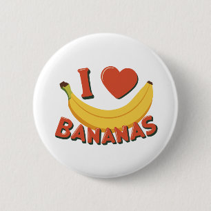 I Love Bananas 2 Inch Round Button