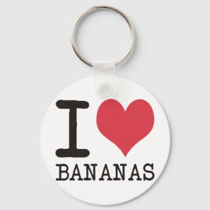 I Love Bananas - Apples - Bread Products & Designs Keychain