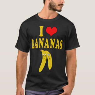 I Love Bananas Funny Costume Vegan T-Shirt