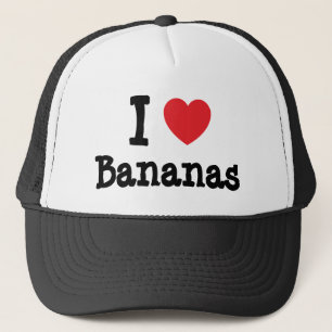 I love Bananas heart T-Shirt Trucker Hat