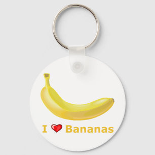 I Love Bananas Keychain