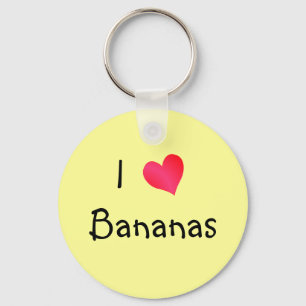 I Love Bananas Keychain