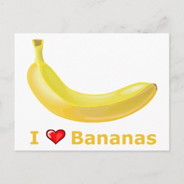 I Love Bananas Postcard (Front)
