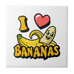 I Love Bananas Tile