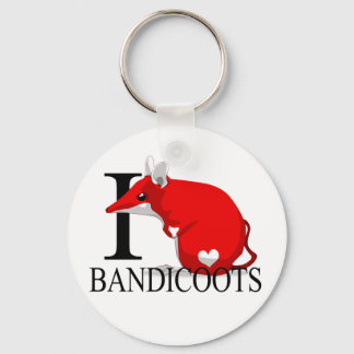 I Love Bandicoots Keychains