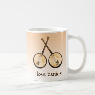 I Love Banjos Instruments de musique Mug