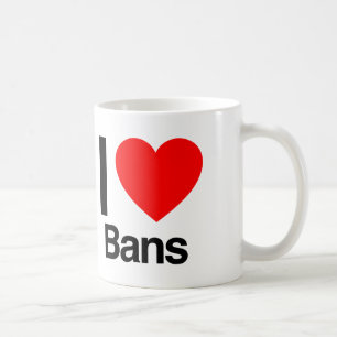 i love bans coffee mug