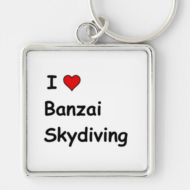 I Love Banzai Skydiving Keychain (Front)