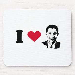 I Love Barack Obama T-shirt Mouse Pad
