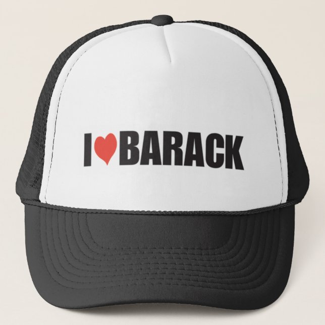 I Love Barack Trucker Hat (Front)