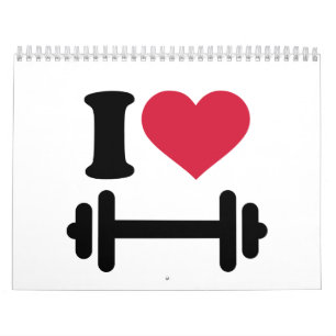 I love barbell dumbbell calendar