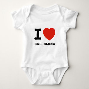I Love Barcelona Baby Bodysuit