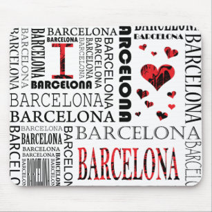 I Love Barcelona Mousepad