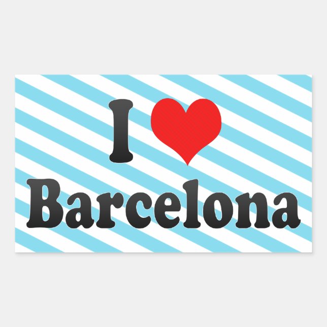 I Love Barcelona, Spain Sticker (Front)
