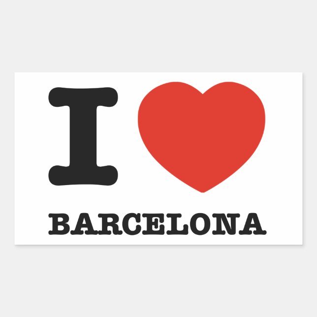 I Love Barcelona Sticker (Front)