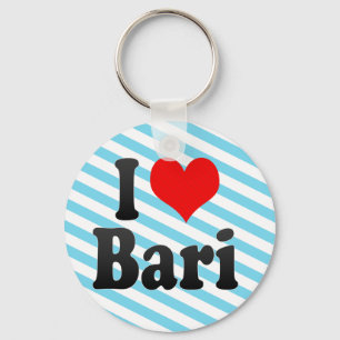 I Love Bari, Italy Keychain